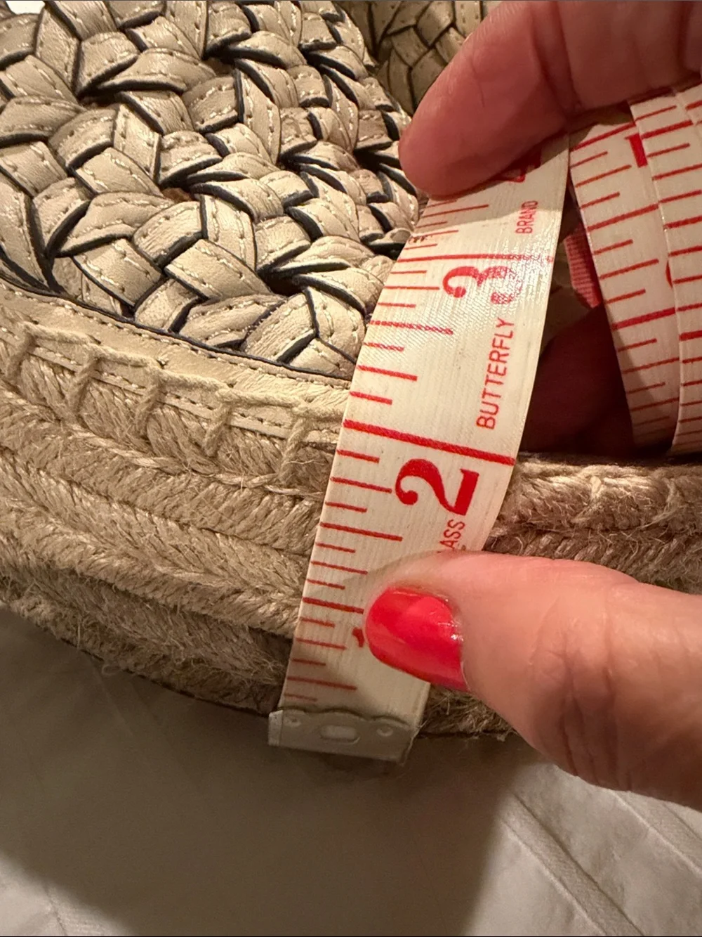 Tory Burch Beige Woven Espadrille Wedge Sandals